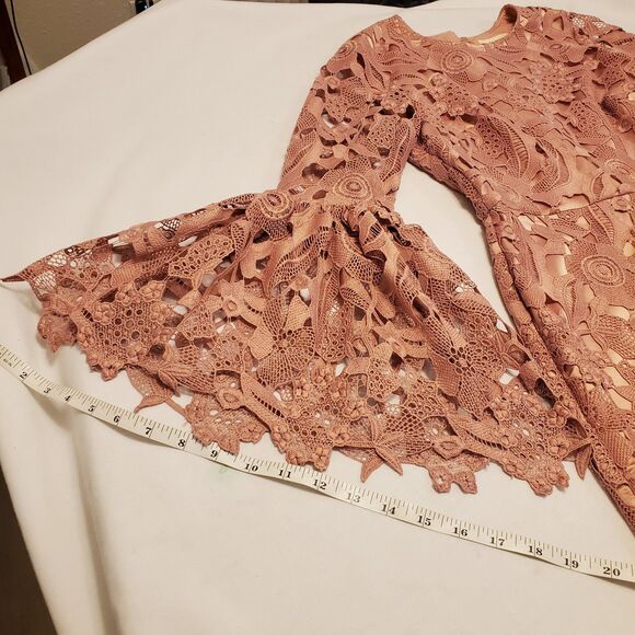 Rachel Parcell Sz Small Windsor Dress Dusty Rose Pink Wedding Event Formal - Picture 15 of 16